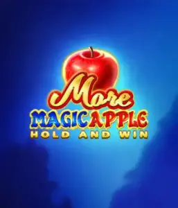 Скриншот игрового автомата More Magic Apple от 3 Oaks Gaming, показывающего сказочную атмосферу с яркими символами, включая замки, магические яблоки и известных сказочных героев. На переднем плане виден название слота More Magic Apple, окруженный яркими и привлекательными изображениями, создающими атмосферу чудес и волшебства.